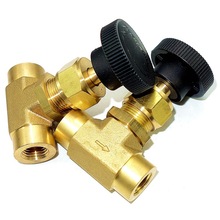 现货 美标NPT 3000 psi 黄铜高压仪表针阀 1/4”NPT 阴螺纹