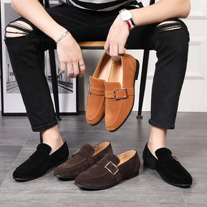 Genuine leather one legged men's shoes fashion shoes men's suede bean shoes leather shoes men's wholesale