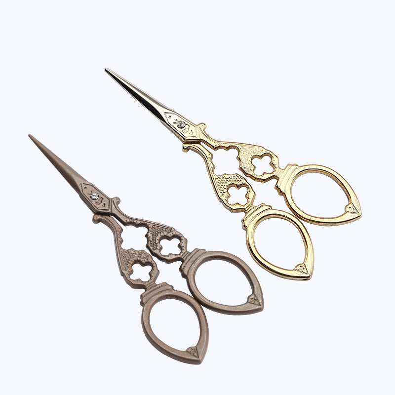 新毅ハサミレトロハサミ金メッキ刺繍ハサミステンレスミニハサミアンティーク先ハサミ卸売り