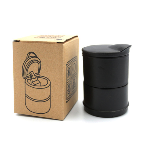 Car ashtray, car interior accessories, car LED with light, plastic, portable, personalized, creative, high temperature resistant, with lid
