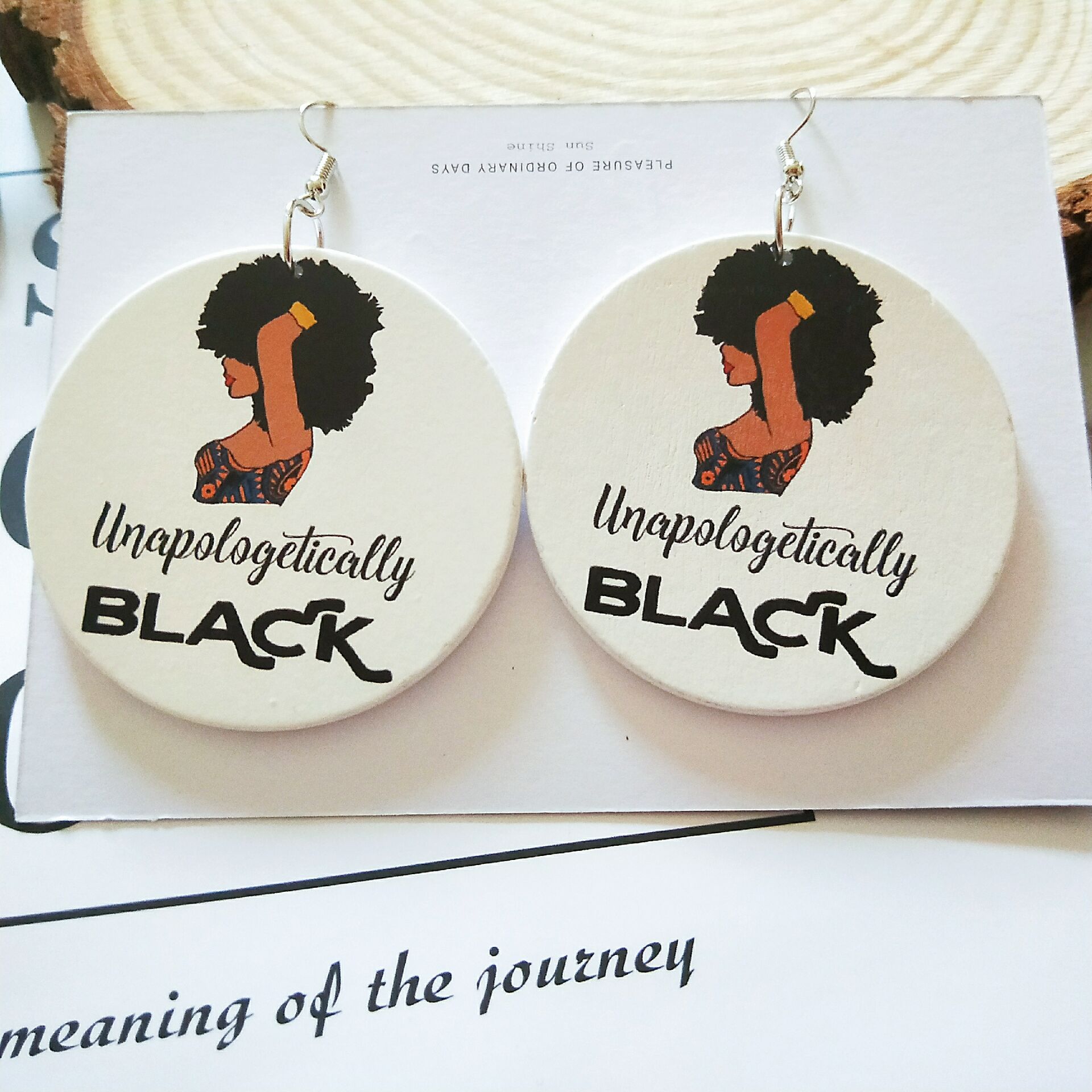 과장된 아프리카 머리 패턴 기하학적 라운드 나무 귀걸이 패션 나무 귀걸이 귀걸이 귀걸이 귀 보석