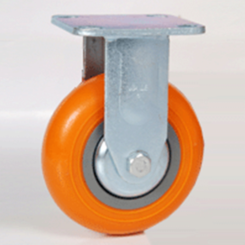 工厂大铁门推车减震万向脚轮 聚氨酯PU材质办公椅家具定向脚轮