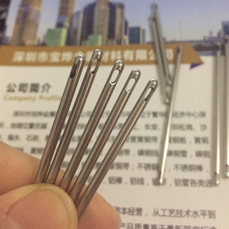 定侧边打孔封圆头缩尖磨尖 304不锈钢毛细管316精密管变径切割