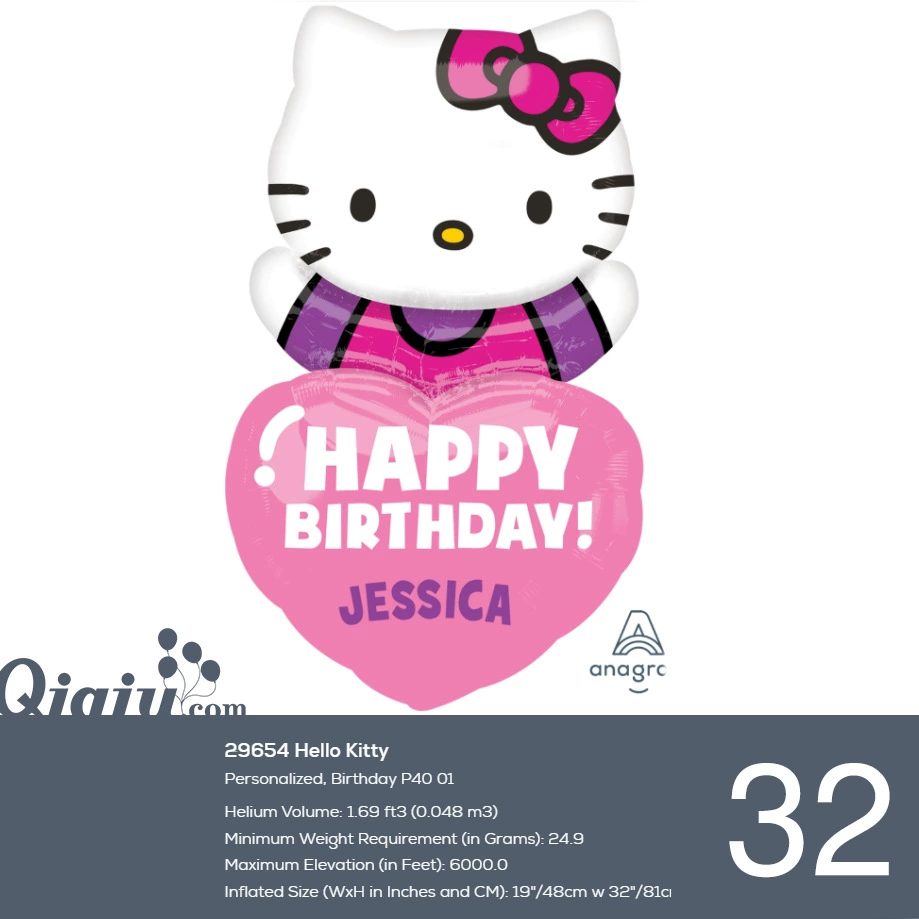 Hello Kitty, мультяшный шарик для новорожденных, США