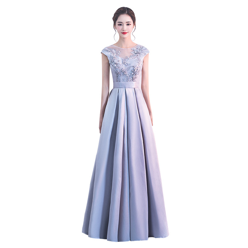 Vestido de noche para mujer, estilo largo, nuevo modelo de verano 2026, elegante vestido de anfitriona para banquetes, corte ajustado, estilo princesa, versión coreana. image 6