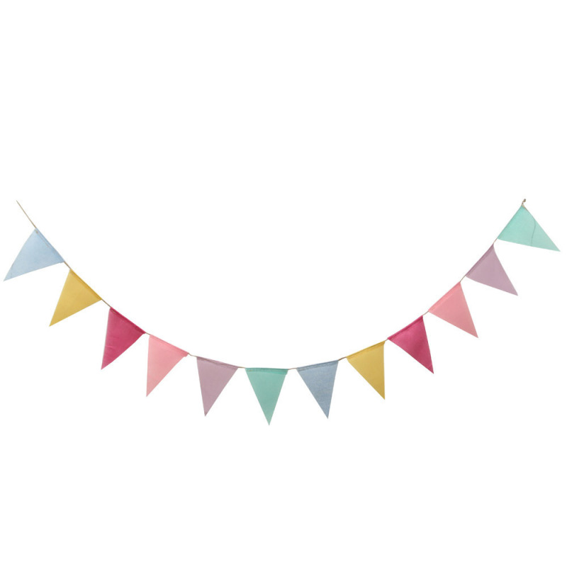 Imitation Linen Pennant Wedding Decoration Party Flag Wedding Bunting Imitation Linen Flag Banner 12 Pieces 6 Colors