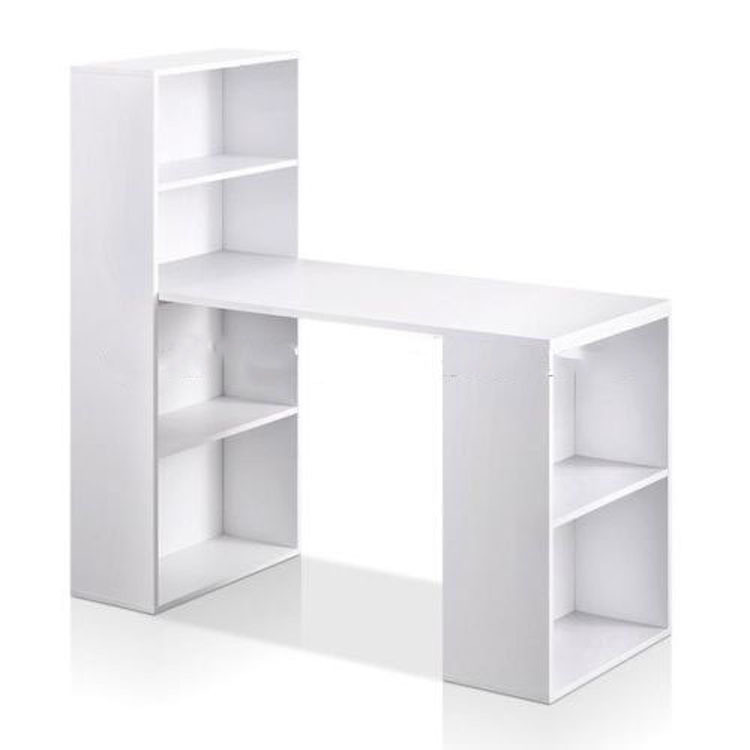 Drawer and Shelf Text Desk Wood White Glossy Desktop Computer Desk Simple Fashion Office Furniture