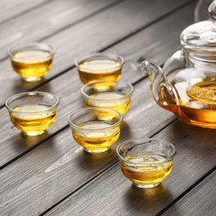 小茶碗玻璃品茗杯功夫茶具玉蘭杯單層玻璃茶杯