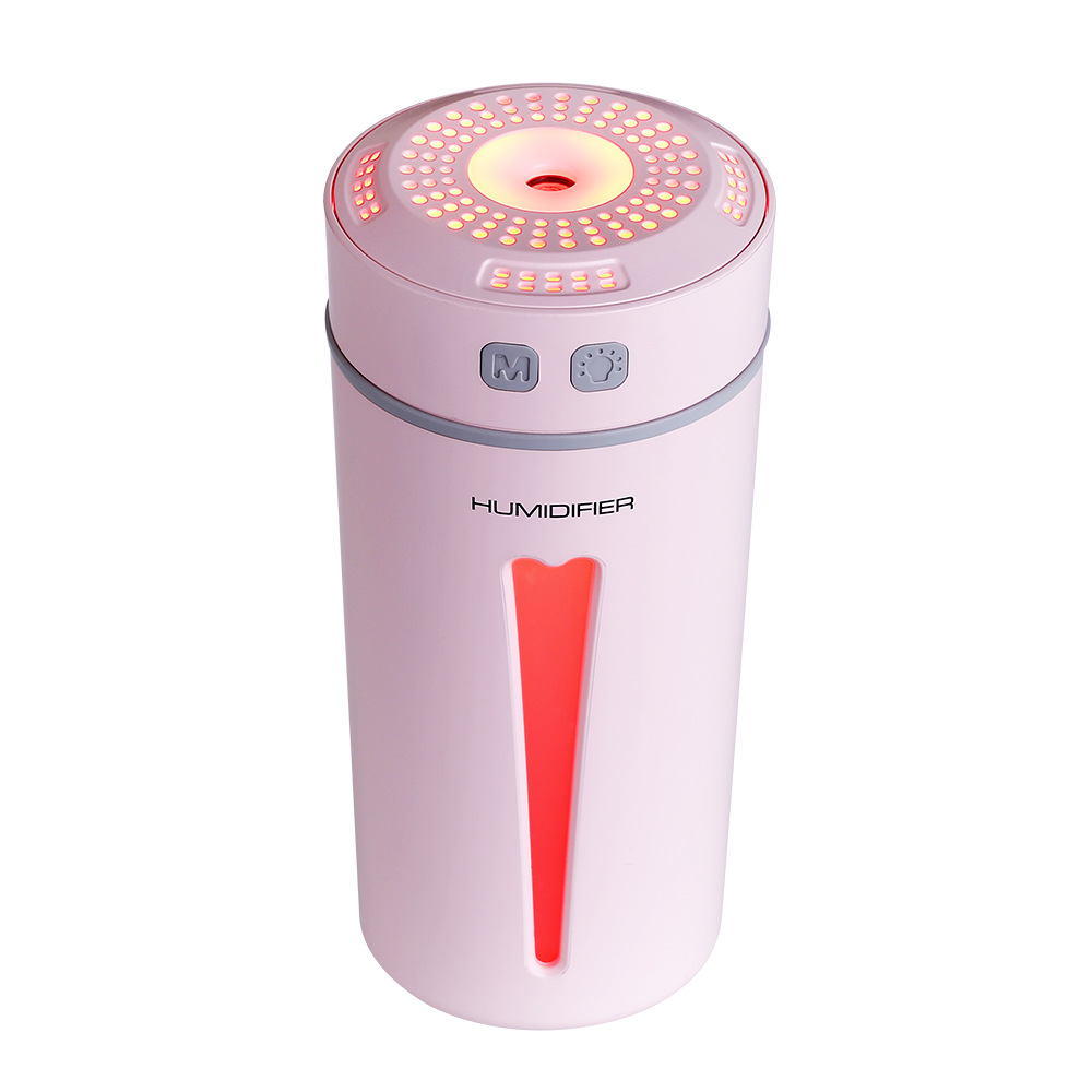Nueva taza feliz humidificador de carga USB mini escritorio Oficina spray noche luz coche purificador aire