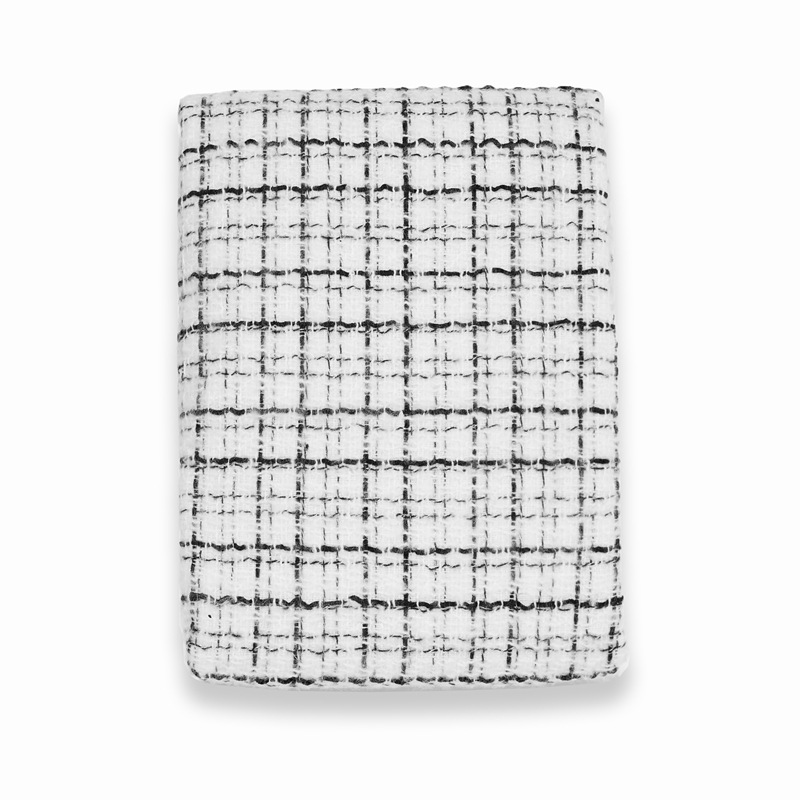 Otoño e Invierno bufanda popular europeo y americano original solo Z mismo estilo un blanco y negro Plaid engrosado chal cálido mujeres bufanda de todo partido