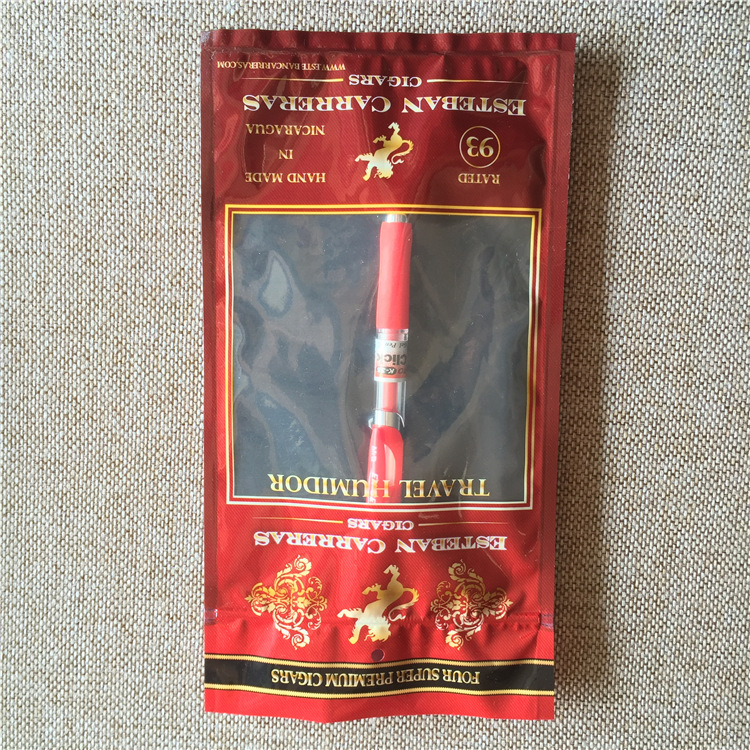 批发印刷雪茄袋便携保湿包袋稳定70%湿度雪茄4-5支装雪茄保湿袋