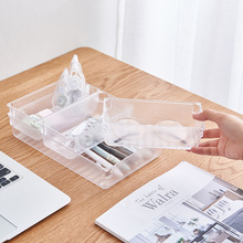 透明简约亚克力化妆品收纳盒 学生宿舍桌面整理盒 首饰分类塑料盒