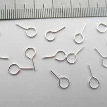 925银纯银耳钩9字耳钩配件DIY手工纯银耳坠耳环制作配件材料