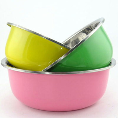 Promotional gifts Stainless steel Color basin suit Seasoning pots Three-piece Suite Stainless steel Colorful Use