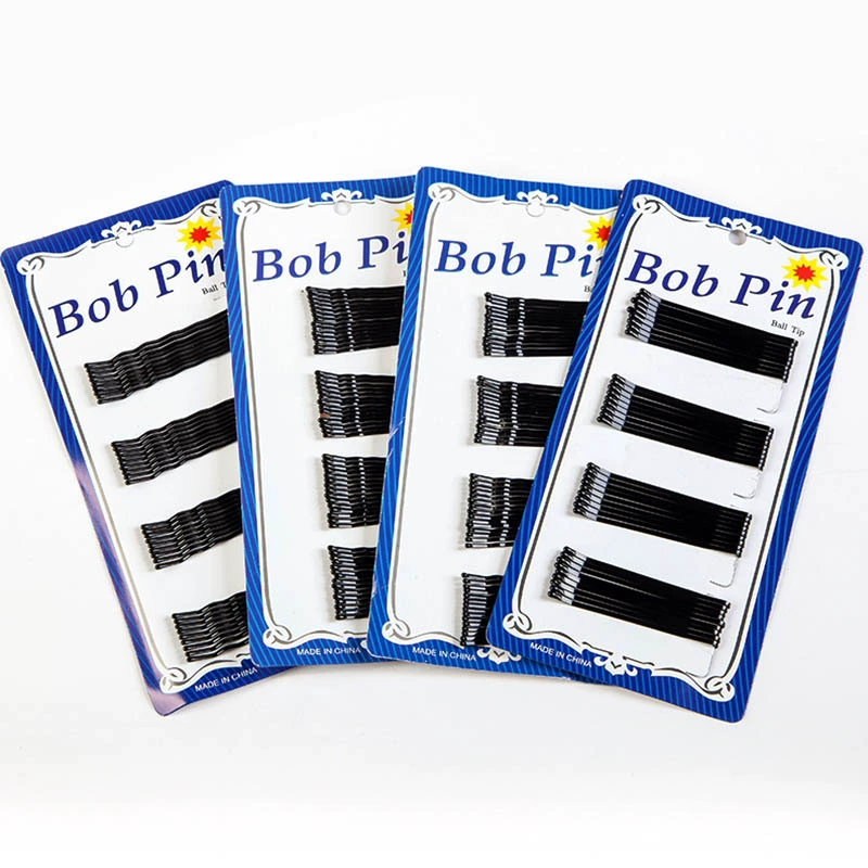 Bob Pins Hairpins, Black Steel Wire, Bridal & Everyday Accessory, Multiple Styles (Pack)