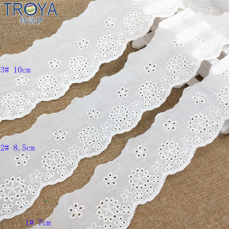 厂家直销 新款TC棉布绣花花边 TC布全棉 水溶花边 服装辅料 lace
