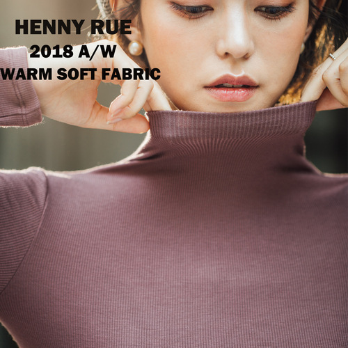 Bear Thermal Underwear Women's Simple Thin Elastic Thread Mid-High Collar Slim Bottom Top