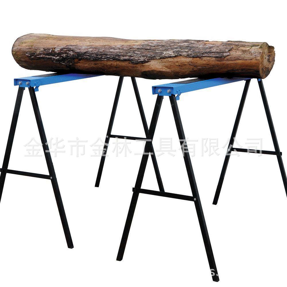 JL-SH05 2PC折叠铁制普通锯马铁支架支撑架锯马凳工作台承重200KG