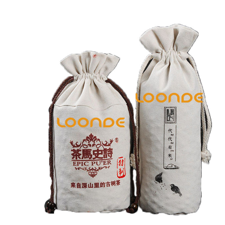 定创意广告购物束口印花棉布袋 购物礼品抽绳帆布棉布袋批发