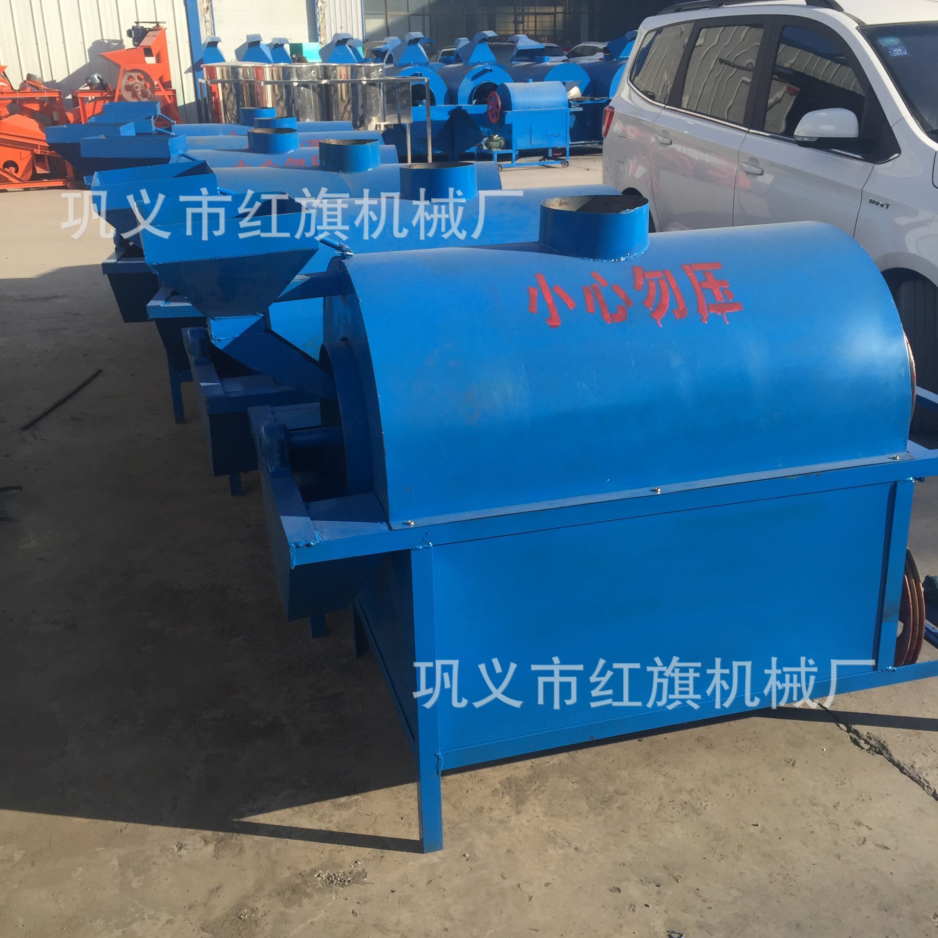 商用滚筒炒锅 100斤菜籽炒货机 煤气加热滚筒炒料机 油坊用