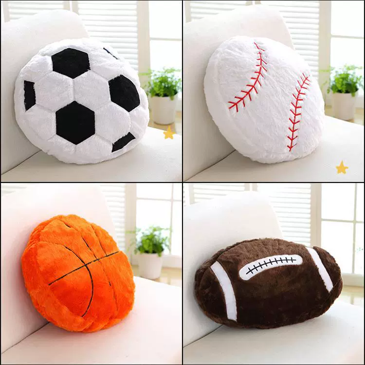 Football spherical winter velvet pillow for friend, Birthday gift, wholesale