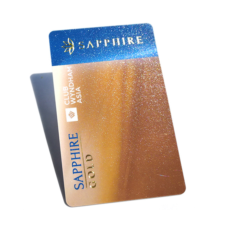 深圳厂家供应全新PVC料表面闪银粉效果的实高品质贵宾磁条卡