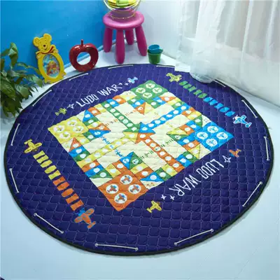 Avtomobil döşəmə paspasları Floor Mat Kids Parent-Child - deep-blue-flying-chess-diameter-145cm