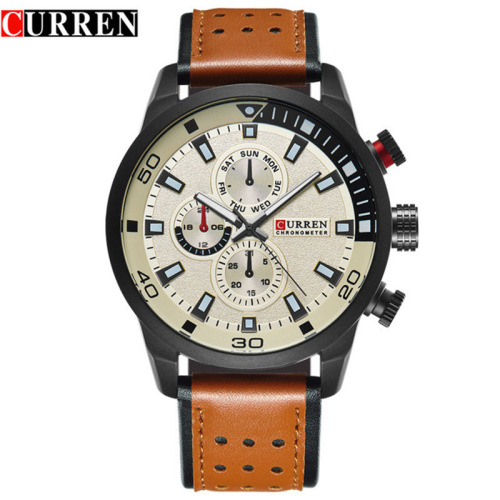 Karien fashion new couple watch CURREN8250 Japanese movement men's large popular watch