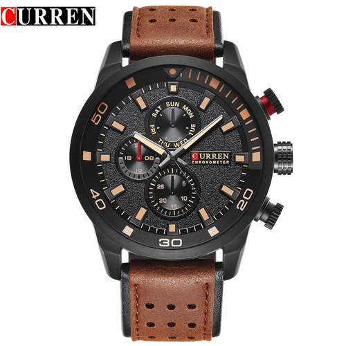 Karien fashion new couple watch CURREN8250 Japanese movement men's large popular watch