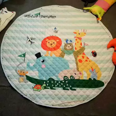 ins Round Foldable Storage Floor Mat Kids Parent-Child Game Mat Baby Toy Storage Bag Machine Washable