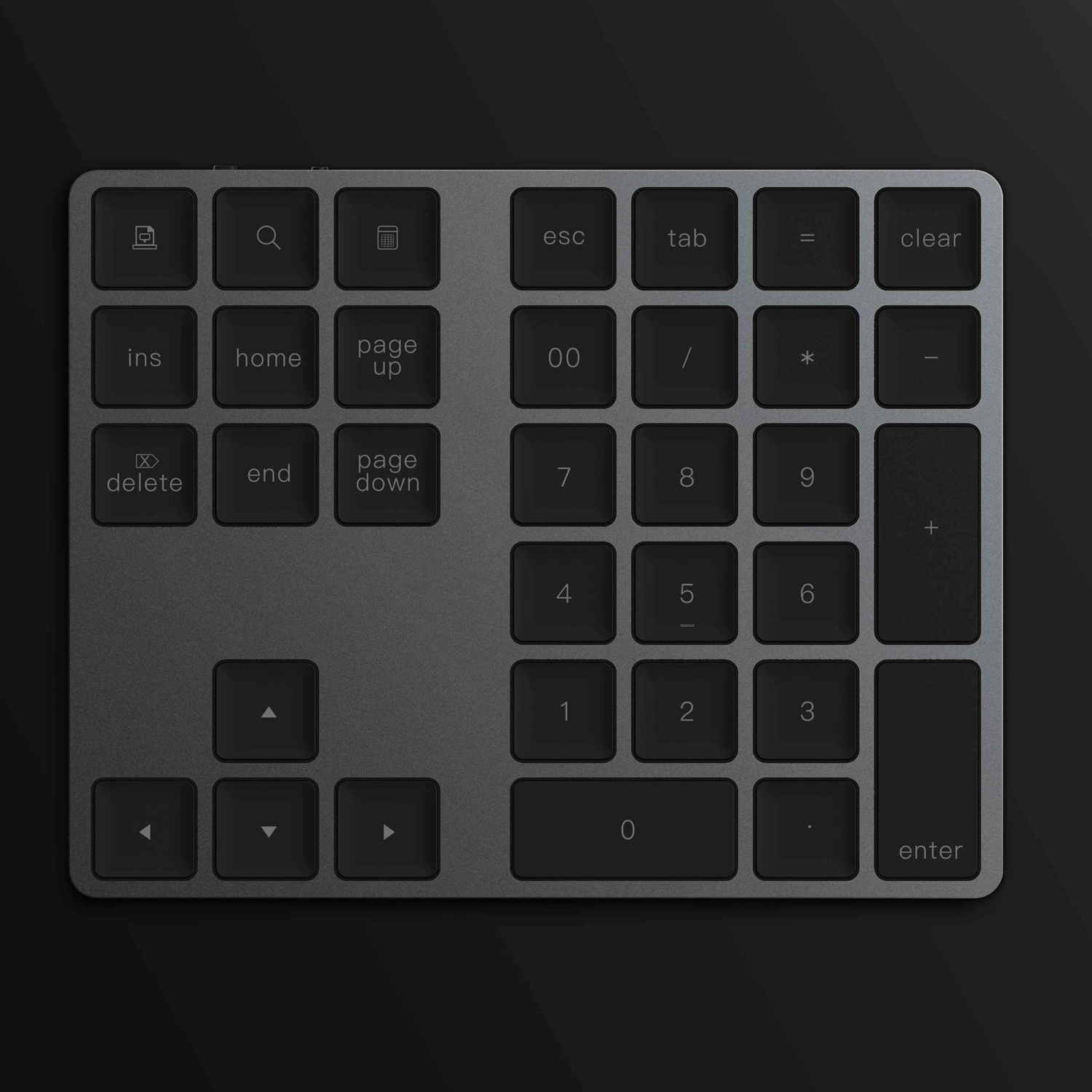 Bluetooth Numeric Keypad BT181, Aluminum Alloy 34-Key Compact, Apple-compatible