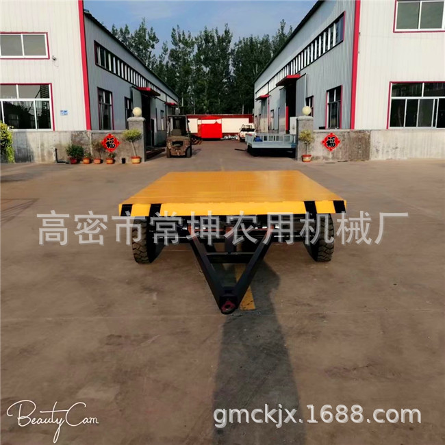 厂家供应   5吨平板拖车    转盘转向  量大从优