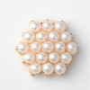 Metal golden hair accessory from pearl, with snowflakes