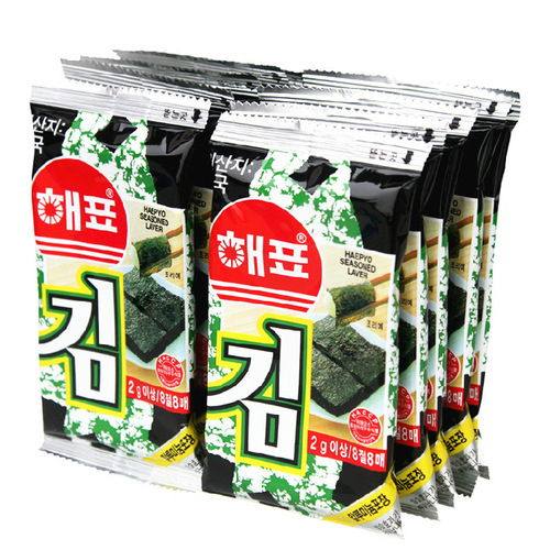Korean Imported Snack, Brand Seaweed Snacks 16g Sushi Nori Roll, Popular Leisure Snacks, Large Bulk Wholesale