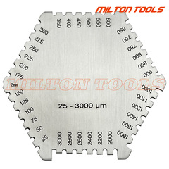Stainless steel hexagonal wet paint measurement wet film thickness gauge wet film thickness gauge comb gauge wet film card