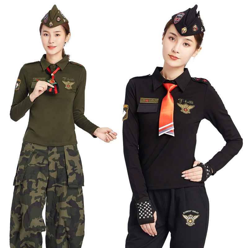 Костюм для танца моряка Совершенно новый женский костюм, новый осенний хлопковый приталенный костюм с лацканами и длинными рукавами для квадратного танцевального представления