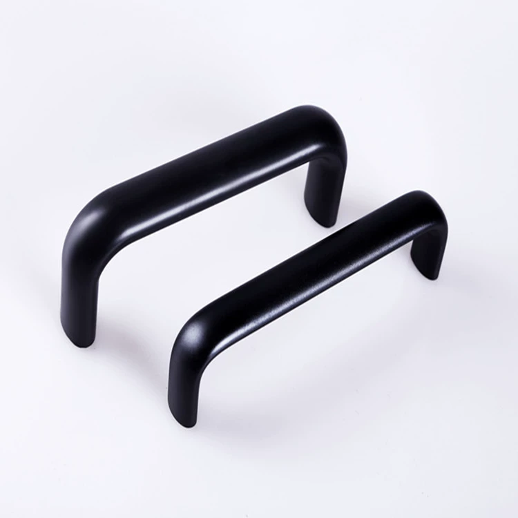 Круглая ручка из алюминиевого сплава смелая удлиненная дверная ручка корпуса Черная Овальная U-образная ручка со скидкой на большое количество