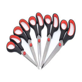 不锈钢6寸橡塑剪刀 学生剪刀 剪纸剪 家用裁缝剪刀 文具民用剪