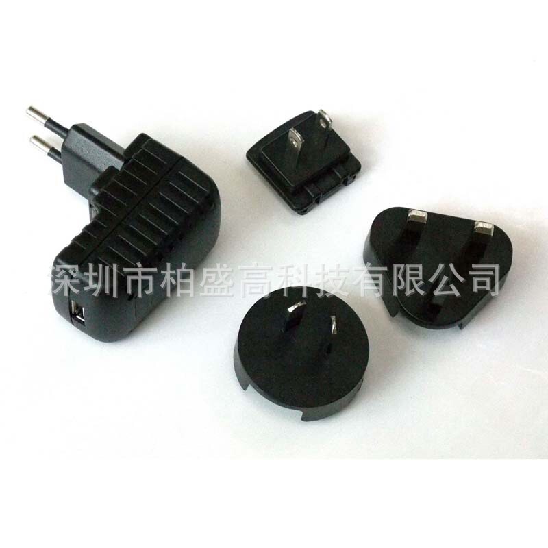 Supply European Ce Uk Ukca Us Fcc Certified Multifunctional Convertible Head 5V1A Power Adapter