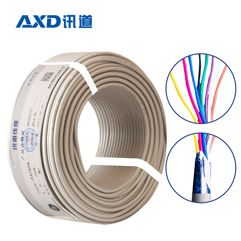 讯道4C6c8c芯电子信号线屏蔽镀锡铜电子线弱电线电缆生产厂家