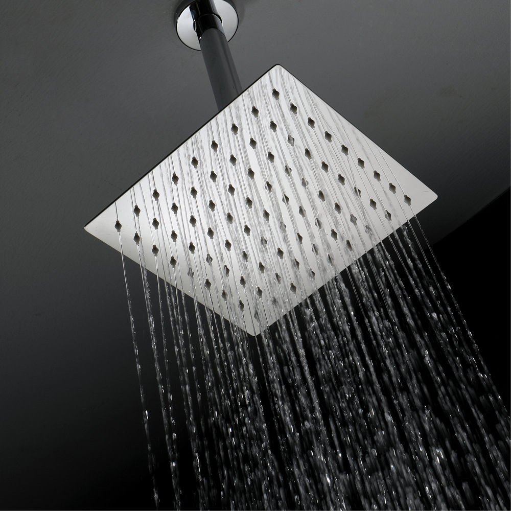 Hydep shower shower stainless steel chrome, brushed square Super 8 inch ~ 16 inch thin top spray factory wholesale