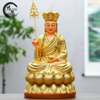 厂家批发沙金地藏王 树脂佛像沙金地藏王 九华山地藏菩萨供奉