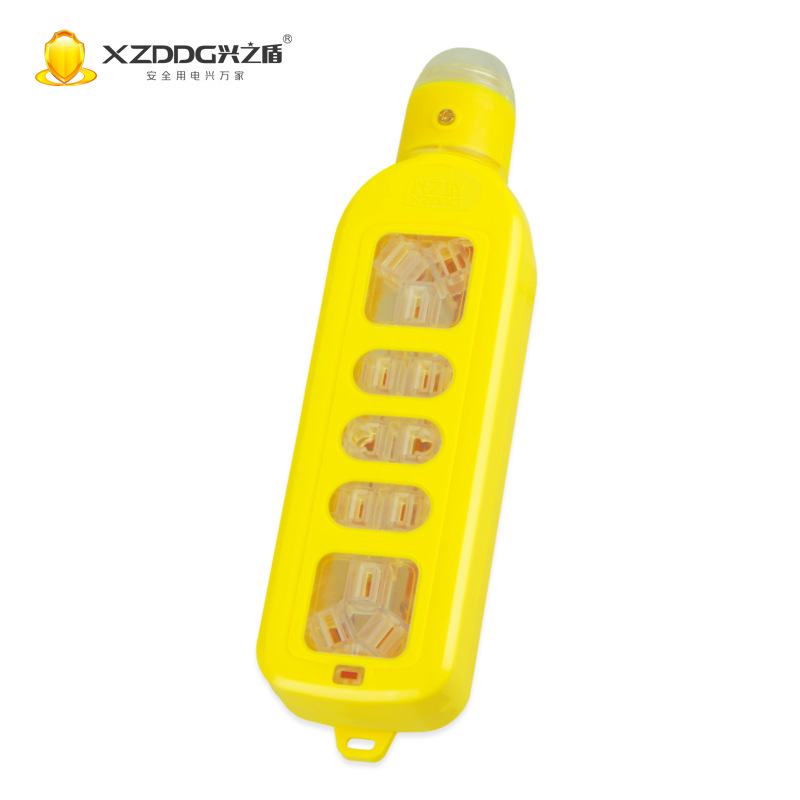 厂家批发 一体成型包胶透明12孔抗摔地拖插座 十二孔工程抗摔插座