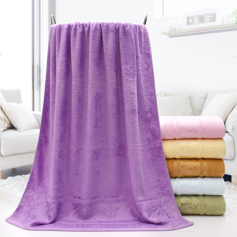 Letter Bamboo Fiber Bath Towel Wholesale Hotel Thickened Large Bath Towel 70*140 Absorbent Jacquard Beach Towel Dropshipping