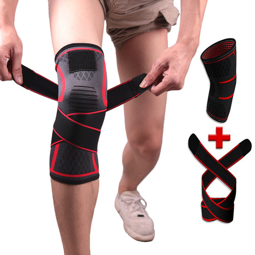 New compression belt knitted sports knee pads badminton running fitness knee pads outdoor mountaineering knee pads cross-border