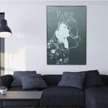 现代简约抽象艺术人物线条装饰画  客厅玄关挂画 卧室背景布置画