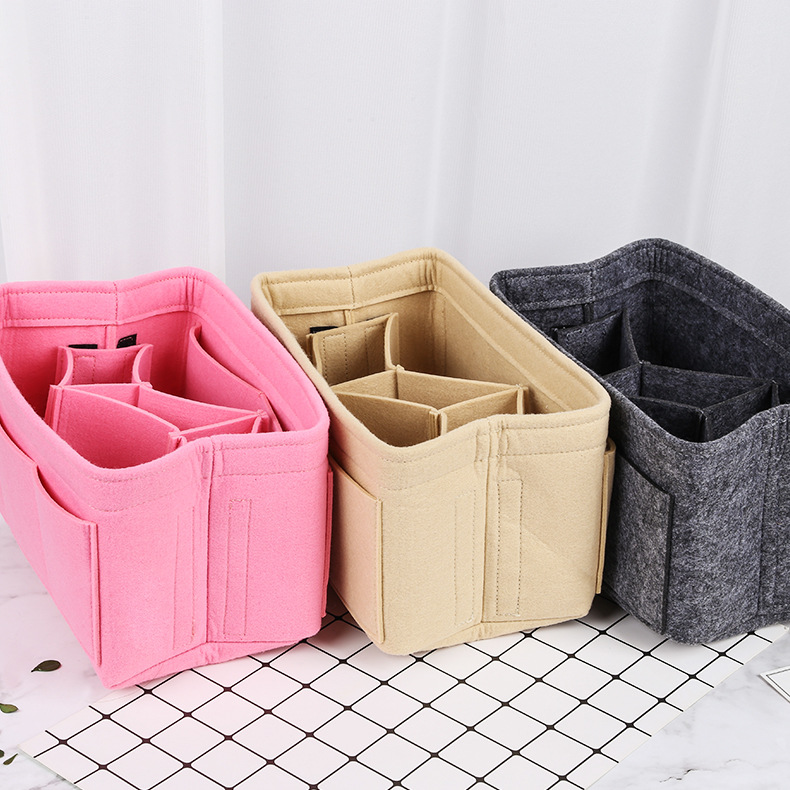 跨境毛毡化妆包批发 旅行便携可折叠手提收纳包伴手礼订 做logo