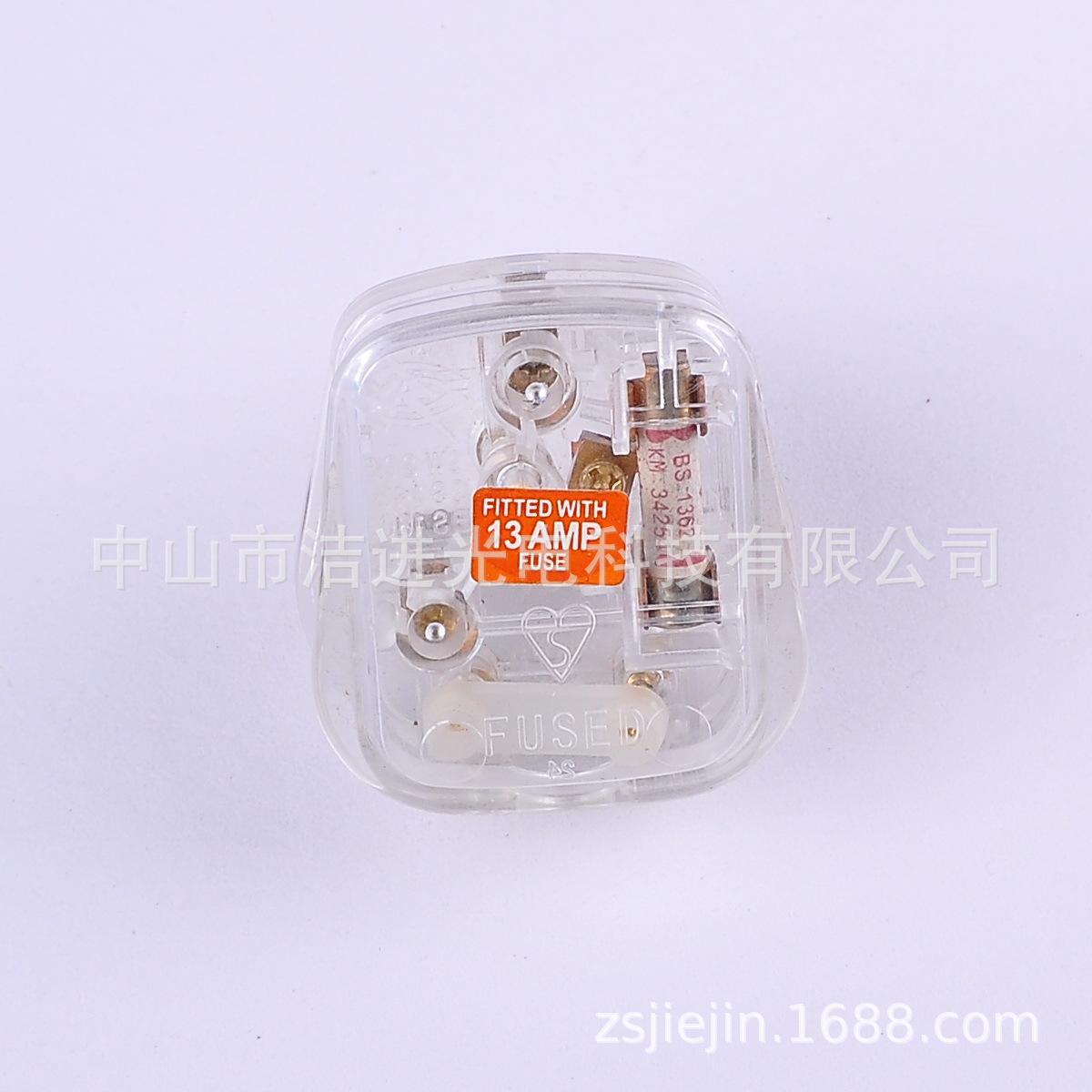 透明PC材质英规9518 BS插头 全铜三脚英国香港用组装式BS铜脚插头