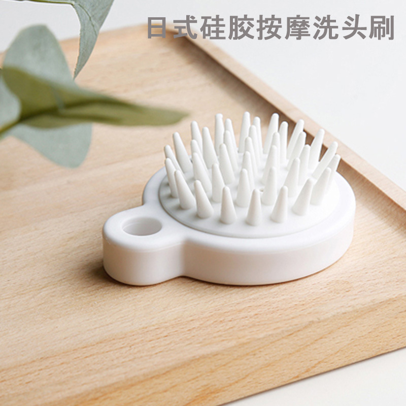 Japanese scalp health massage shampoo brush comb scalp cleaning silicone massage brush warp brush factory direct sales