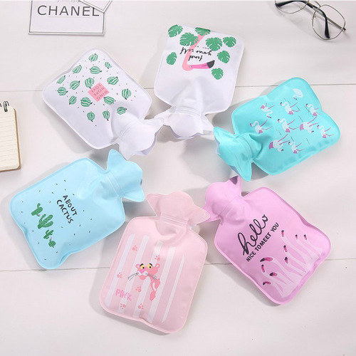 Cartoon water-filled hot water bottle student flush hand warmer advertising gift warm water bag polyester warm water filled hand warmer bag